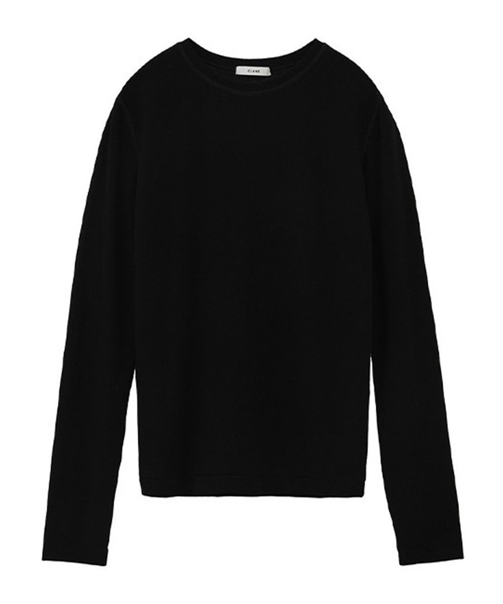 COMFORTABLE CREW TOPS - BLACK