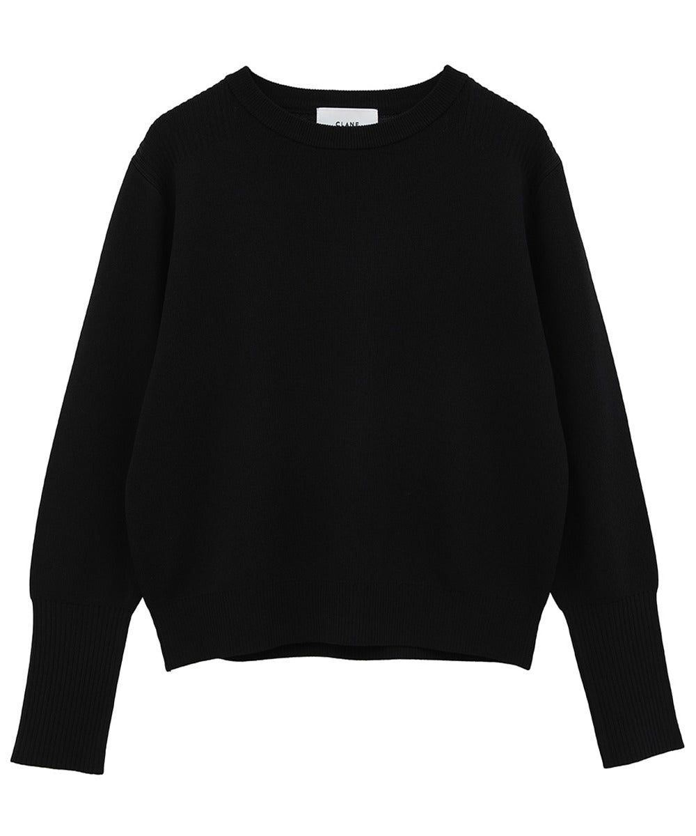 BASIC COMPACT KNIT TOPS - BLACK