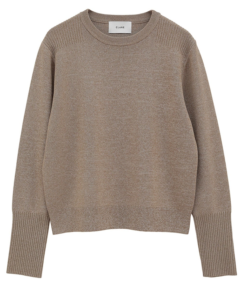 BASIC COMPACT KNIT TOPS - BEIGE