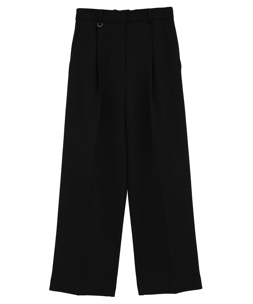 2WAY TUCK STRAIGHT PANTS - BLACK
