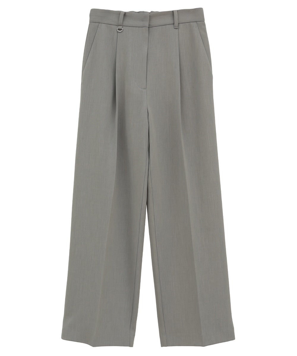 2WAY TUCK STRAIGHT PANTS - GRAY
