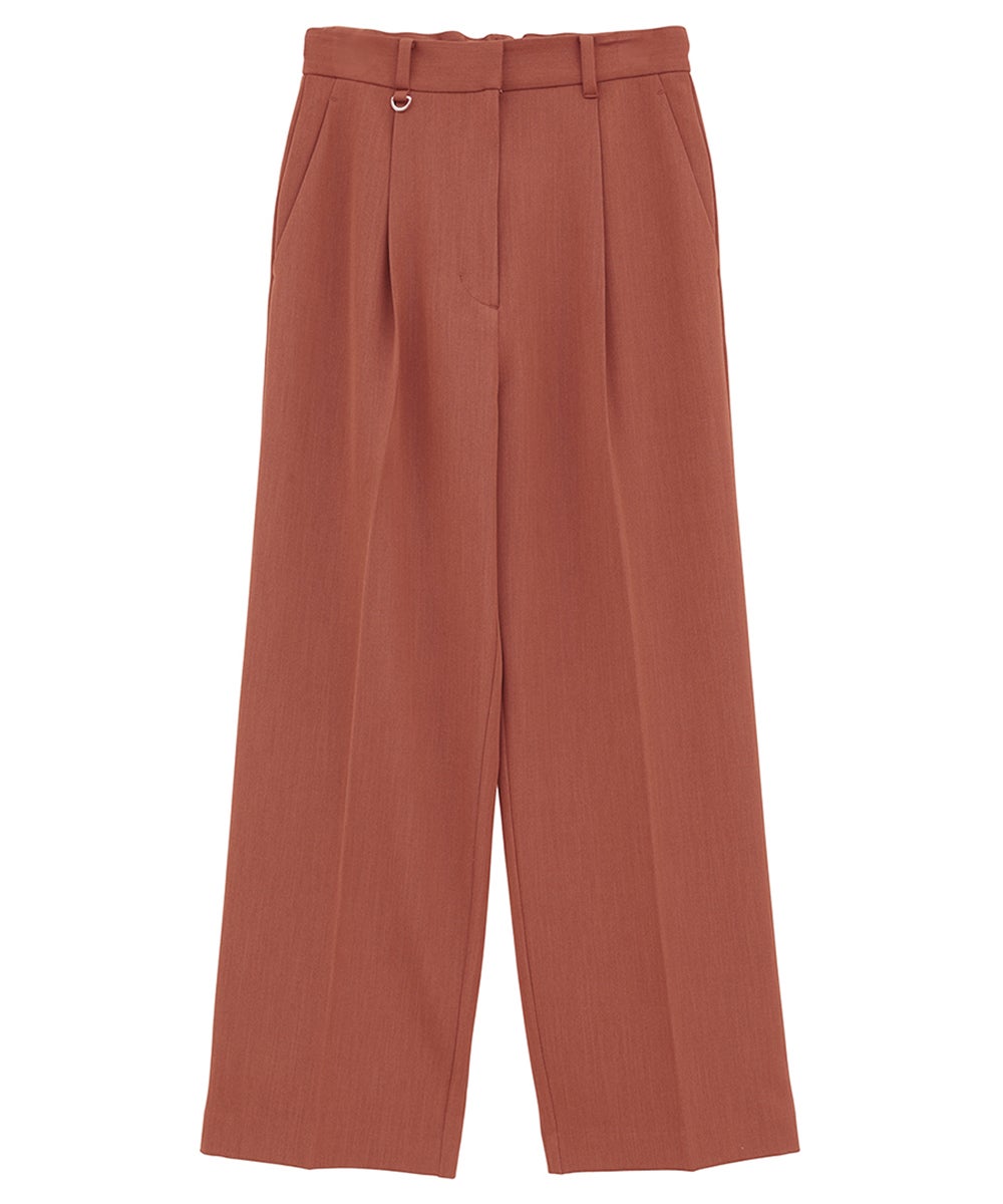 2WAY TUCK STRAIGHT PANTS - ORANGE