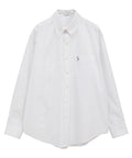 LOGO BUTTON-DOWN BASIC SHIRTS - WHITE
