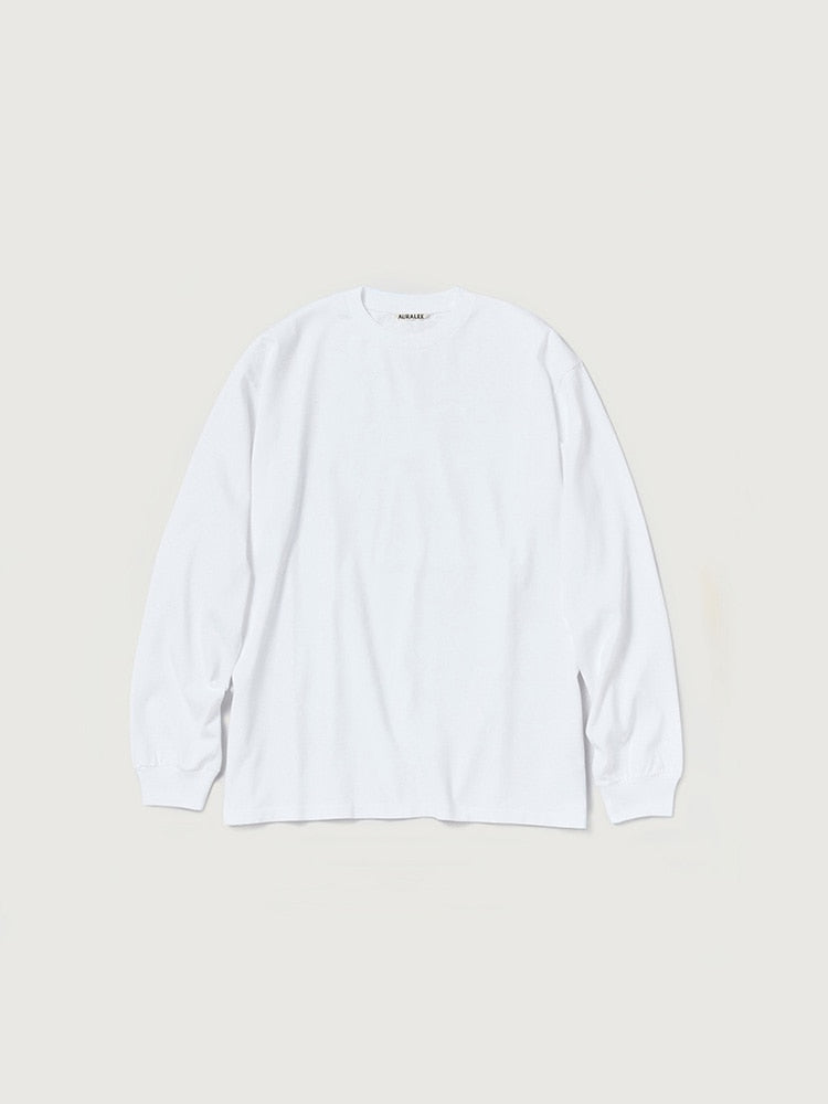 LUSTER PLAITING L/S TEE - WHITE