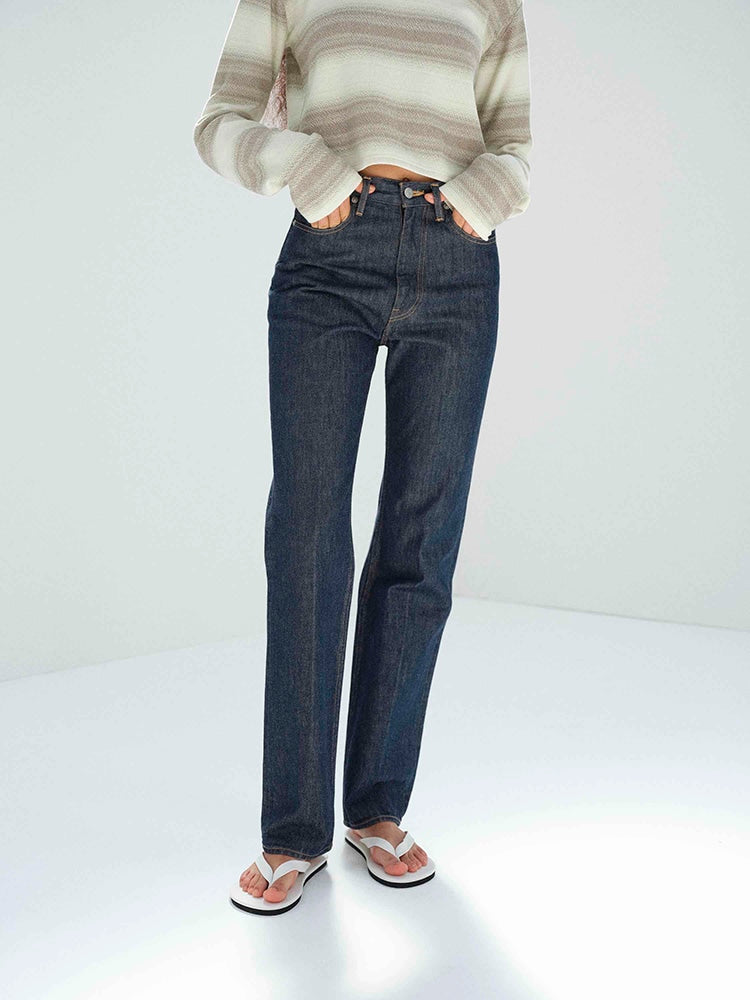 HARD TWIST DENIM 5P PANTS - INDIGO