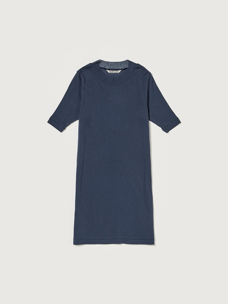 SUPER HIGH GAUGE SHEER RIB TEE - NAVY