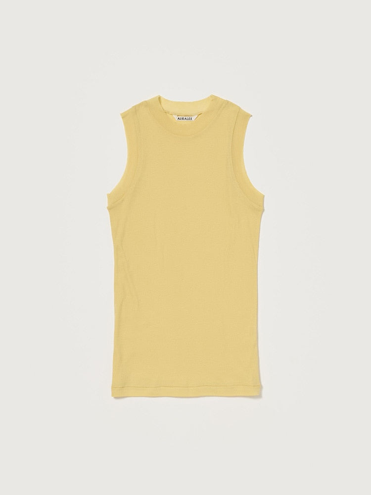 SUPER HIGH GAUGE SHEER RIB TANK TOP - MUSTARD