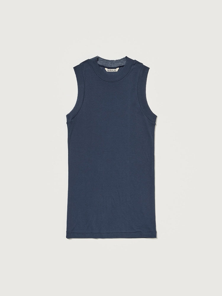 SUPER HIGH GAUGE SHEER RIB TANK TOP - NAVY