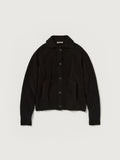 CASHMERE CHENILLE KNIT CARDIGAN - BLACK