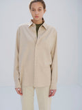 SUPER LIGHT WOOL SHIRT - TOP BEIGE