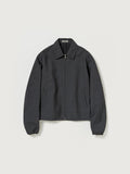 BONDED TROPICAL WOOL ZIP BLOUSON - TOP CHARCOAL