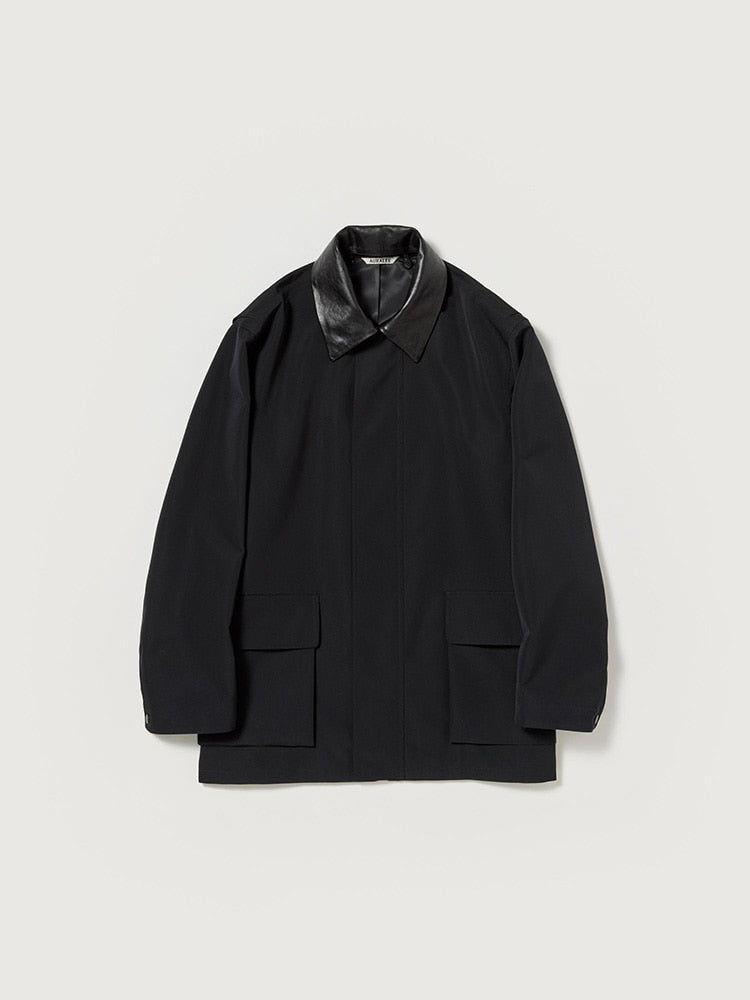 WOOL MAX CANVAS BLOUSON - BLACK