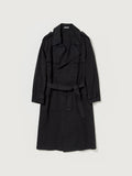 GARMENT-DYED TEXTURED CHINO COAT - BLACK