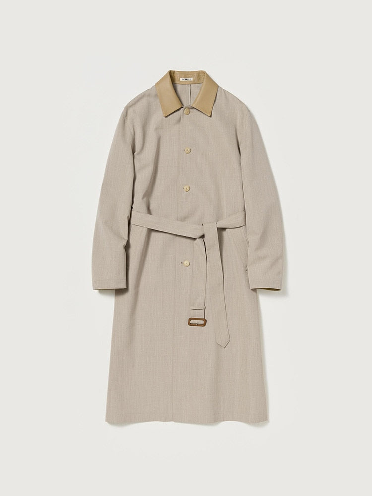 WOOL MAX CANVAS COAT - TOP GRAY BEIGE