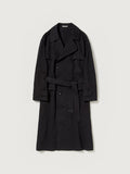 GARMENT-DYED TEXTURED CHINO COAT - BLACK