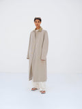 WOOL MAX CANVAS COAT - TOP GRAY BEIGE