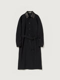 WOOL MAX CANVAS COAT - BLACK