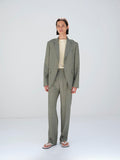 BLUEFACED WOOL JACKET - KHAKI GRAY STRIPE