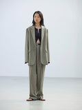 BLUEFACED WOOL JACKET - KHAKI GRAY STRIPE