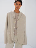 SUMMER TWIST CASHMERE PORA JACKET - TOP BROWN BEIGE
