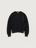 FLAT YARN RIB KNIT P/O - BLACK