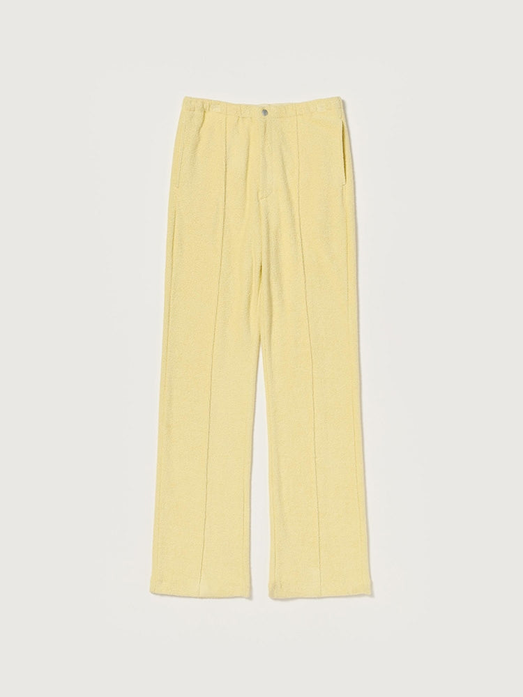 COTTON NYLON PILE PANTS - LIGHT YELLOW