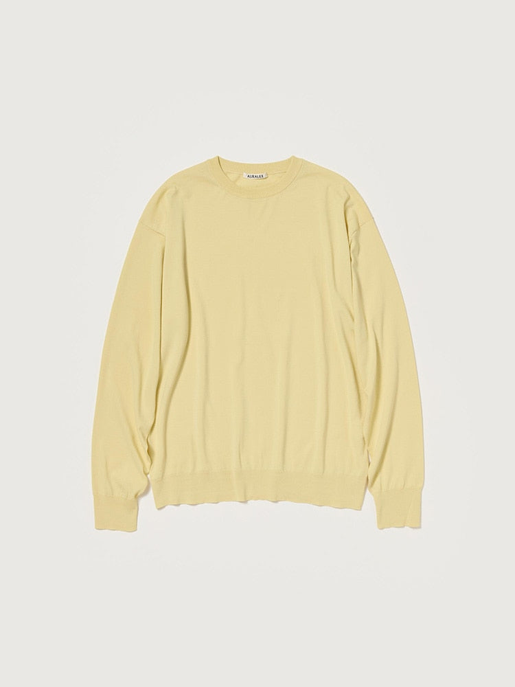 GIZA HIGH GAUGE KNIT P/O - YELLOW BEIGE