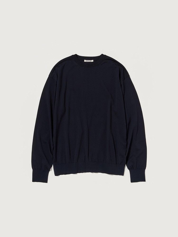 GIZA HIGH GAUGE KNIT P/O - DARK NAVY