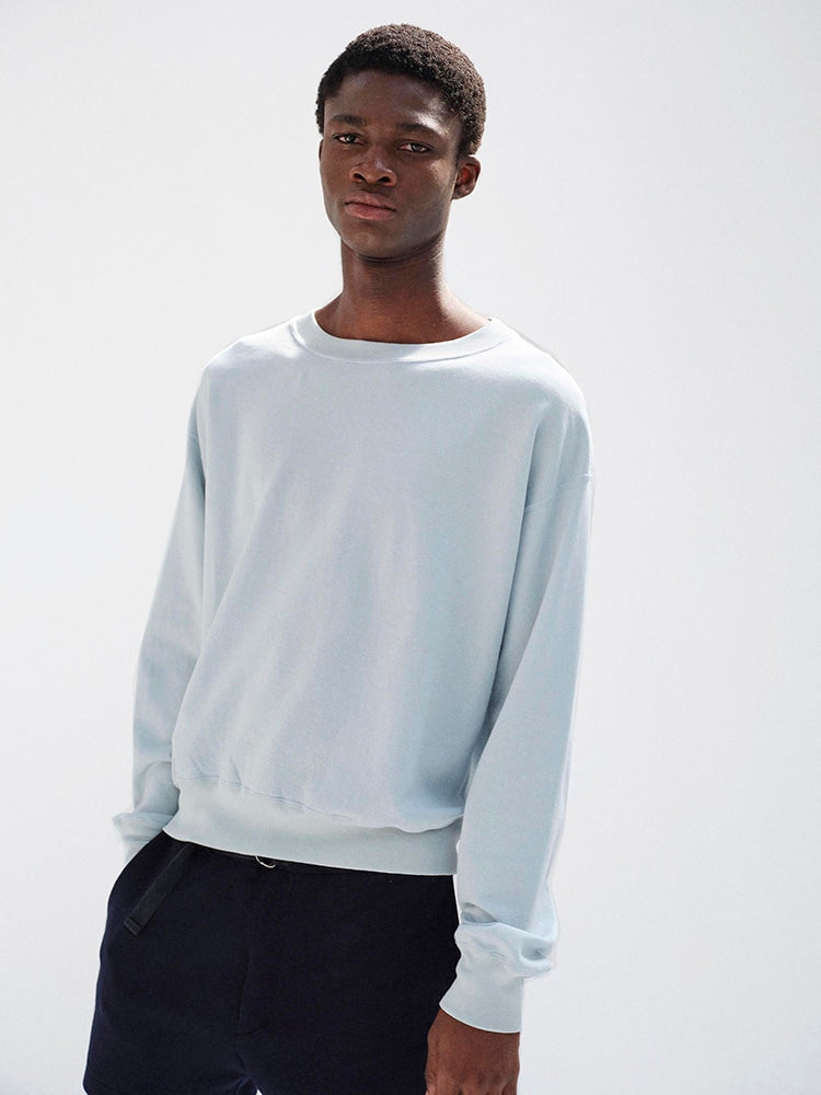 HIGH TWIST LIGHT SWEAT P/O - PALE BLUE