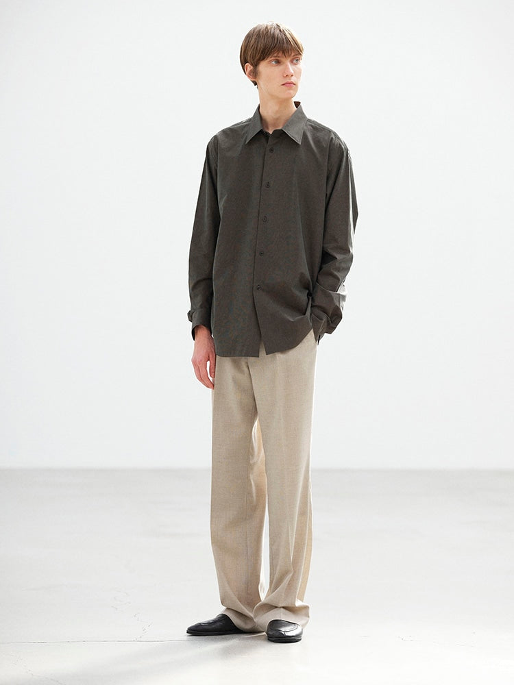SUMMER TWIST CASHMERE PORA SLACKS - TOP BROWN BEIGE