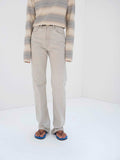 FADED HARD TWIST BROWN DENIM 5P PANTS - LIGHT GRAY