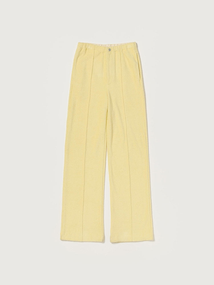 COTTON NYLON PILE PANTS - LIGHT YELLOW