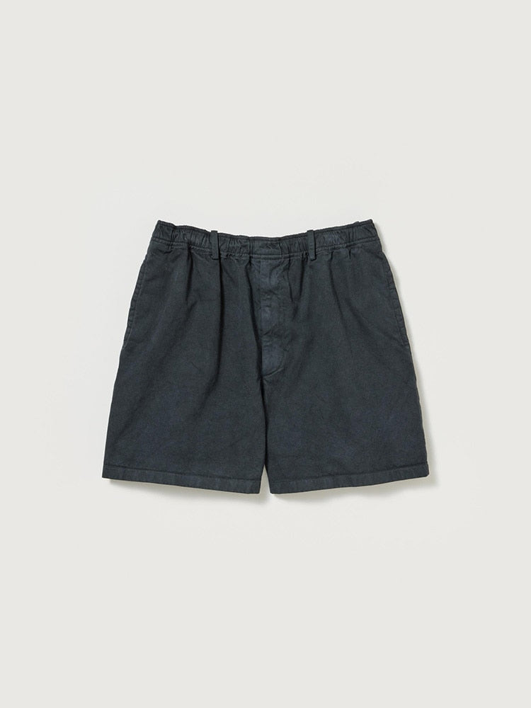 GARMENT-DYED FINX LIGHT CHINO SHORTS - BLACK