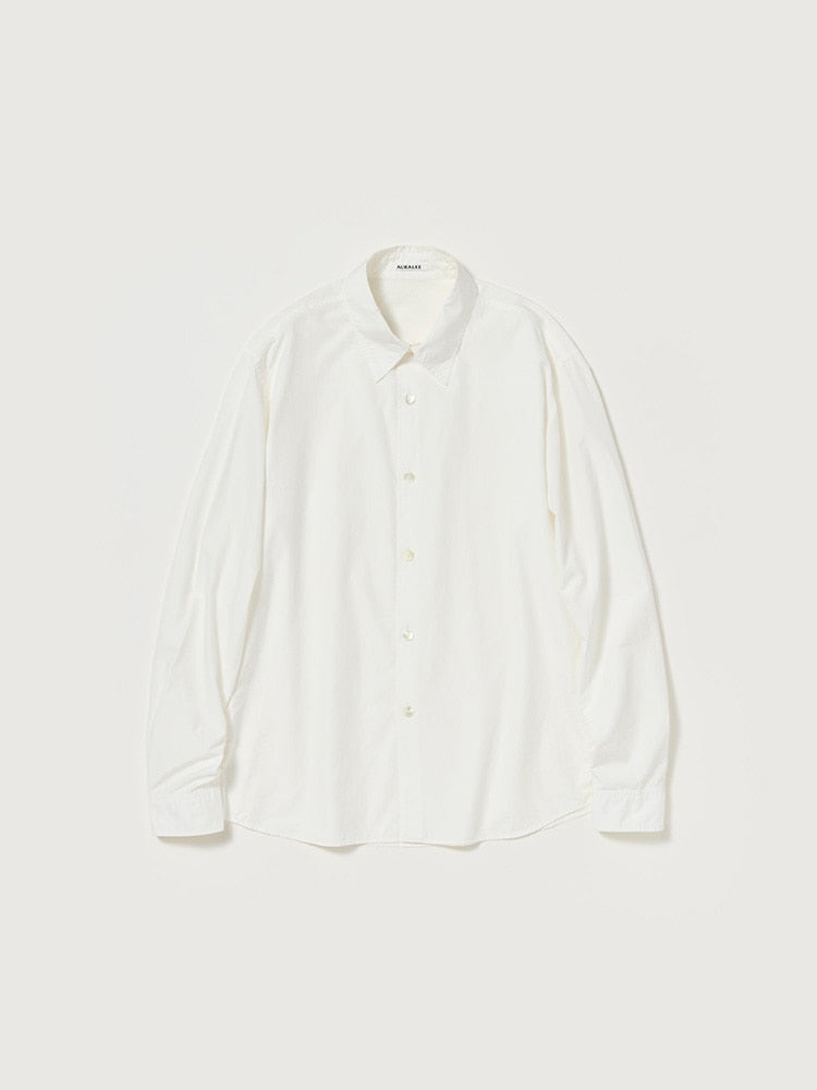 GARMENT-DYED FINX SHUTTLE WEATHER SHIRT - WHITE