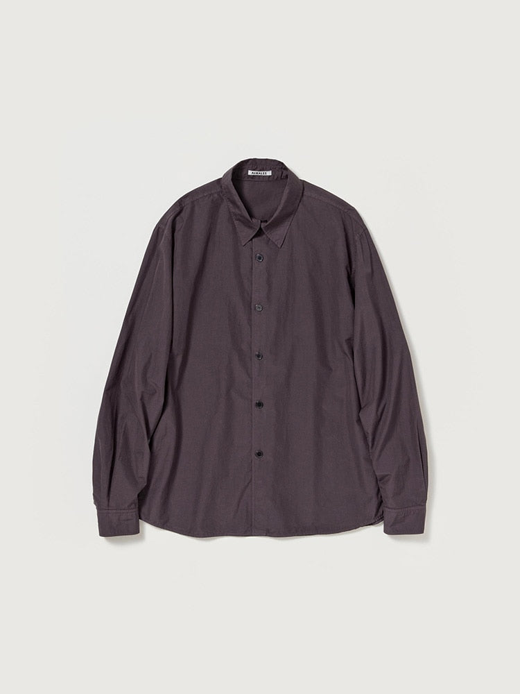 GARMENT-DYED FINX SHUTTLE WEATHER SHIRT - DARK BROWN