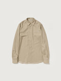 WOOL HERRINGBONE OVERSHIRT - BEIGE