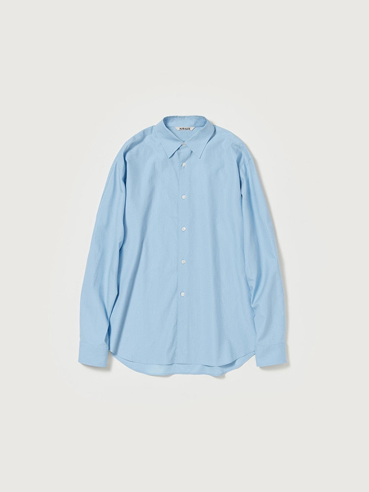 WASHED FINX TWILL SHIRT - LIGHT BLUE