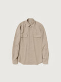 SUMMER TWIST CASHMERE PORA SHIRT - TOP BROWN BEIGE