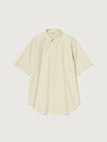 WASHED FINX TWILL HALF SLEEVED SHIRT - VANILLA