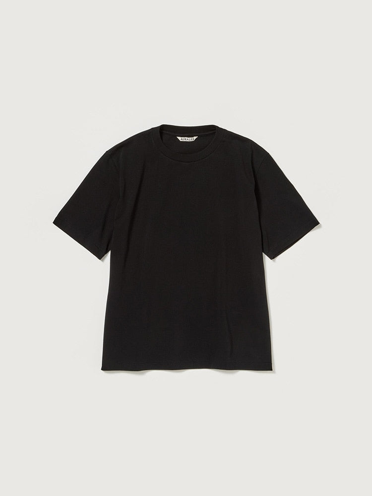 HIGH GAUGE COTTON JERSEY TEE - BLACK