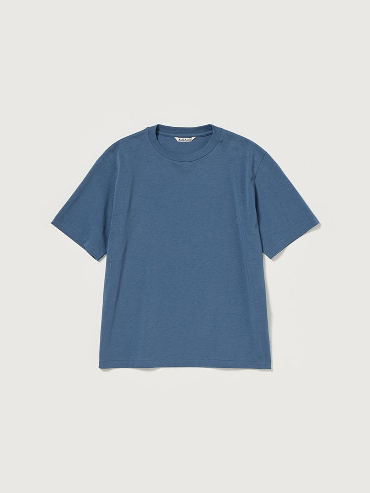 HIGH GAUGE COTTON JERSEY TEE - DUSTY BLUE