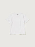 BRUSHED ORGANIC COTTON JERSEY TEE - WHITE