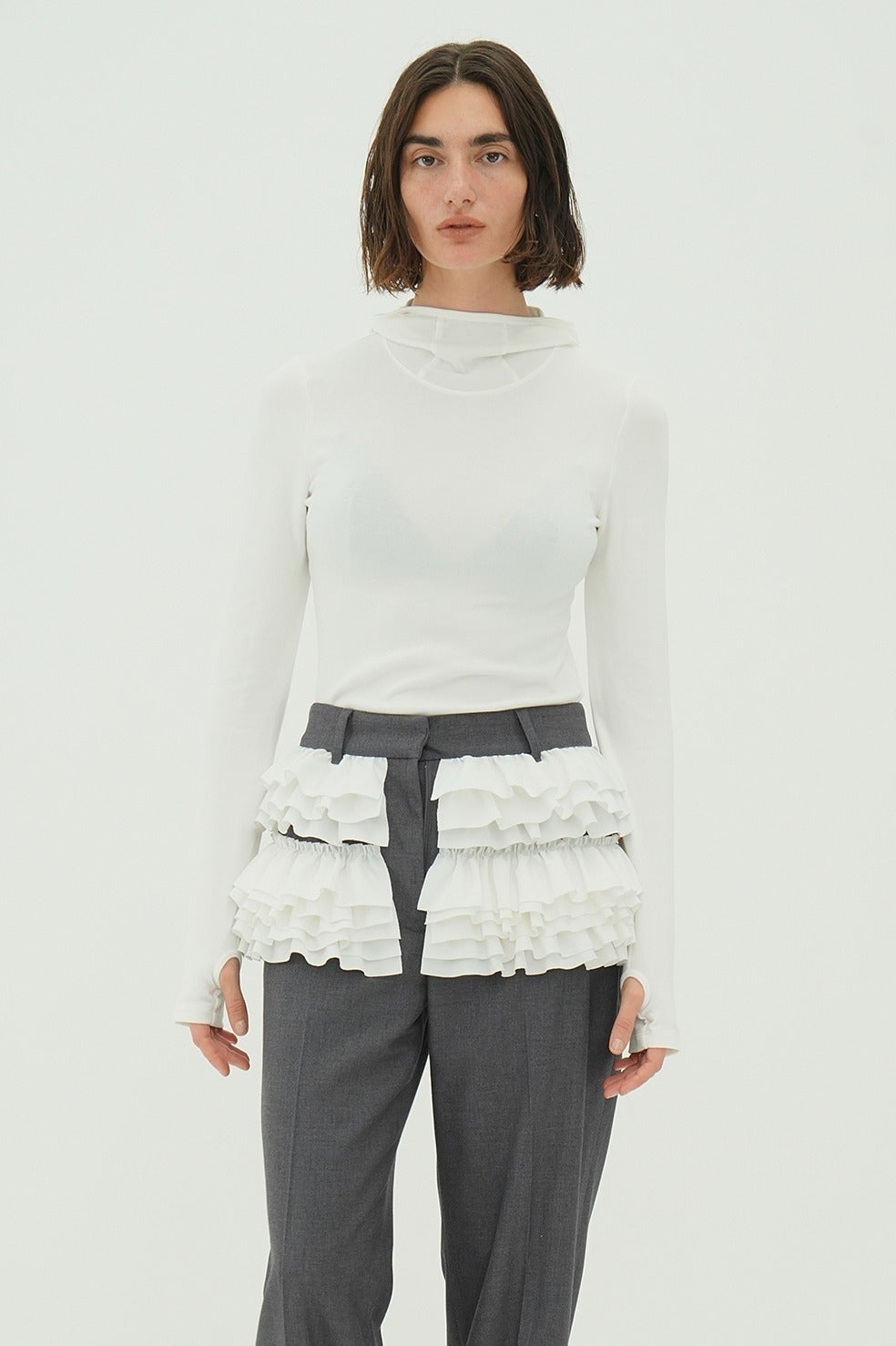 SOFT HOODED HIGH NECK TOPS