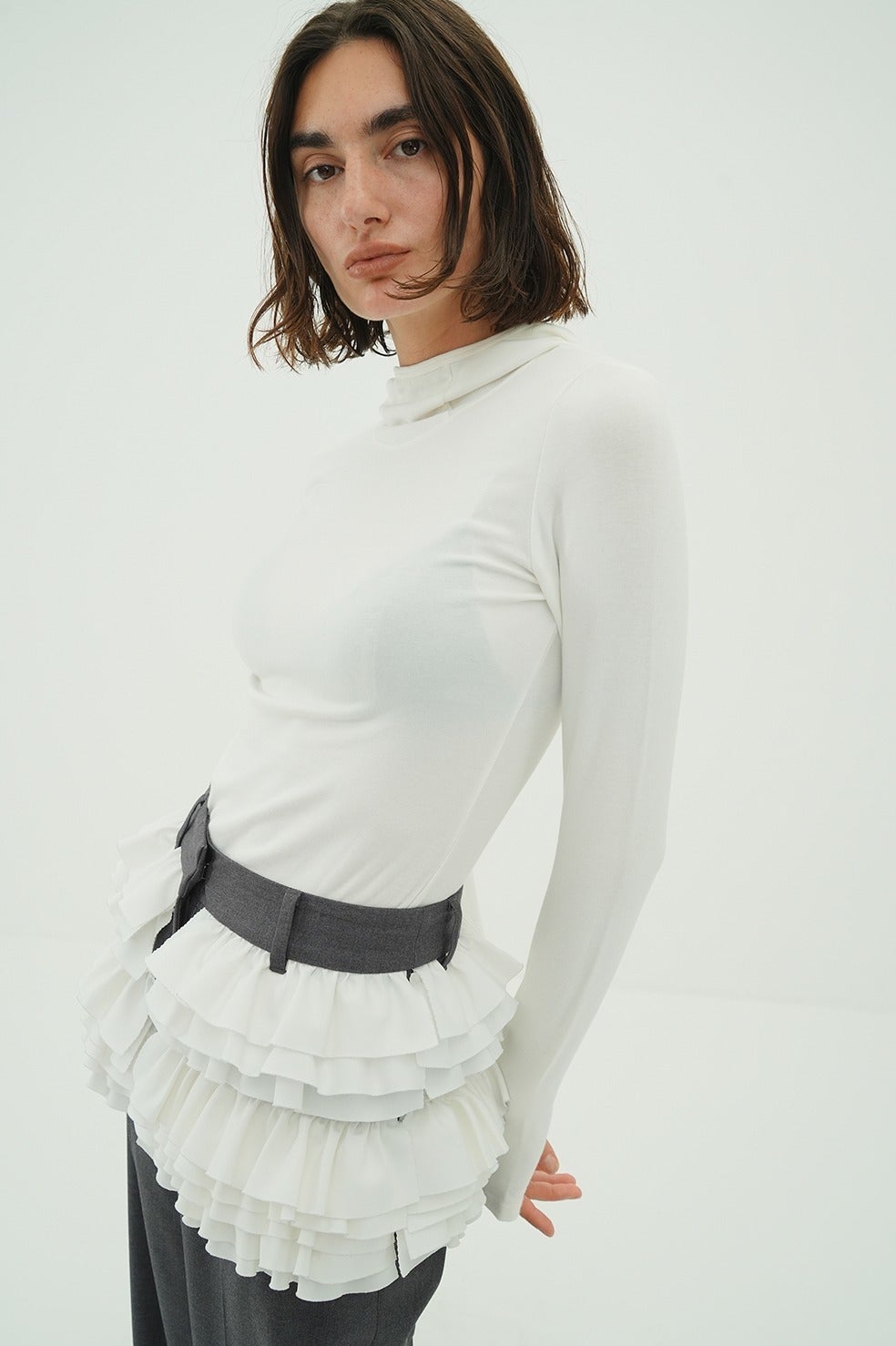 SOFT HOODED HIGH NECK TOPS