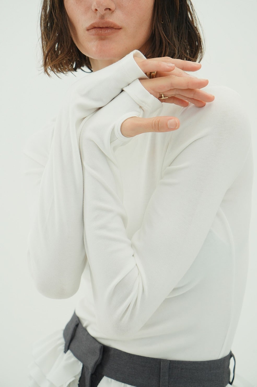 SOFT HOODED HIGH NECK TOPS