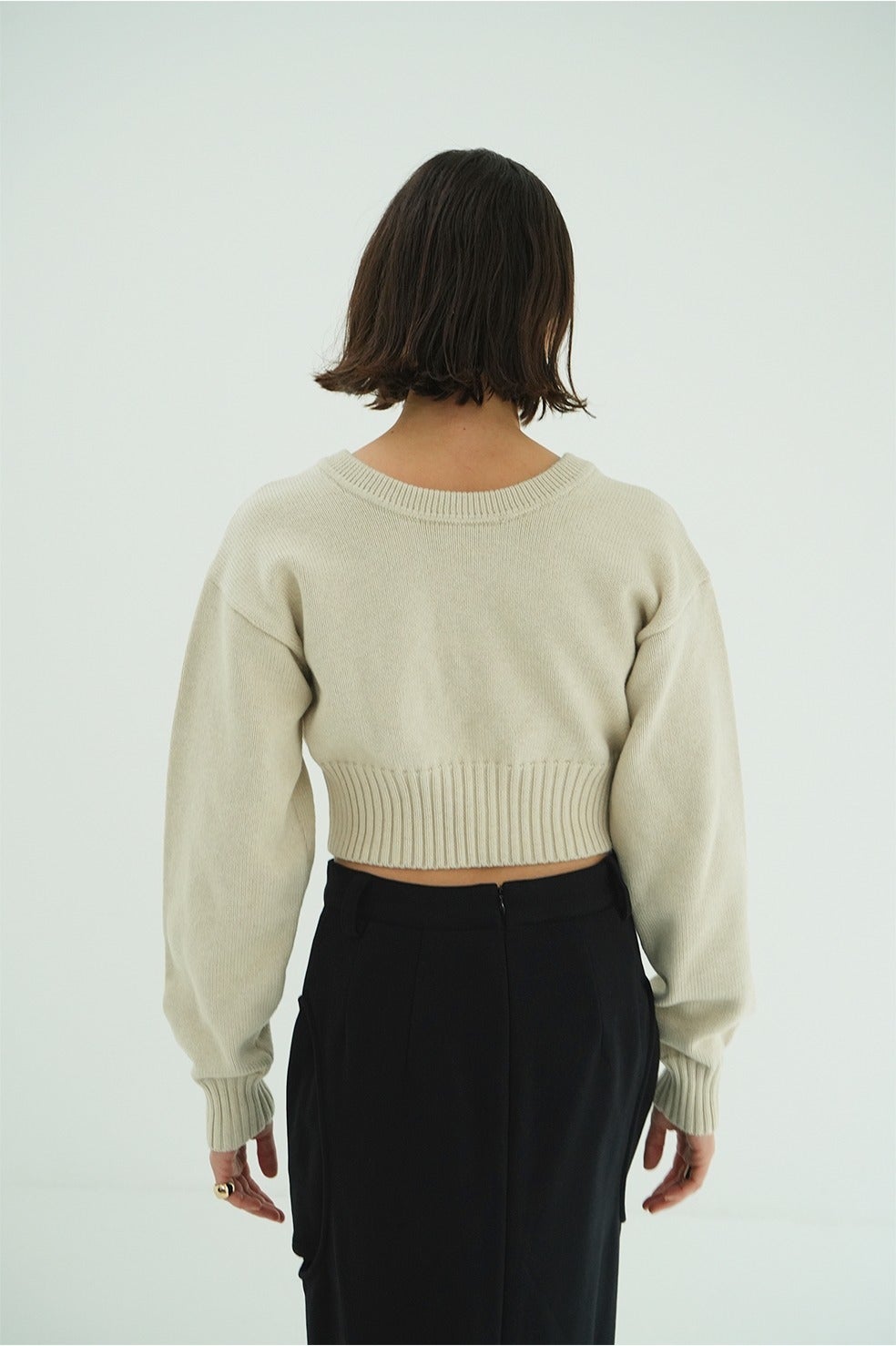 W FACE SHORT KNIT CARDIGAN