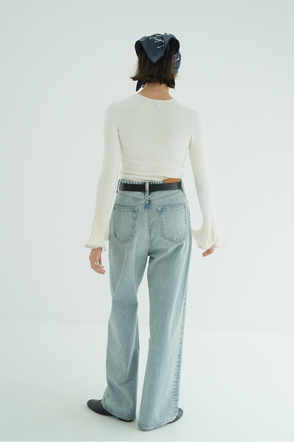 EMBELLISHED FRILL SLEEVE KNIT TOPS