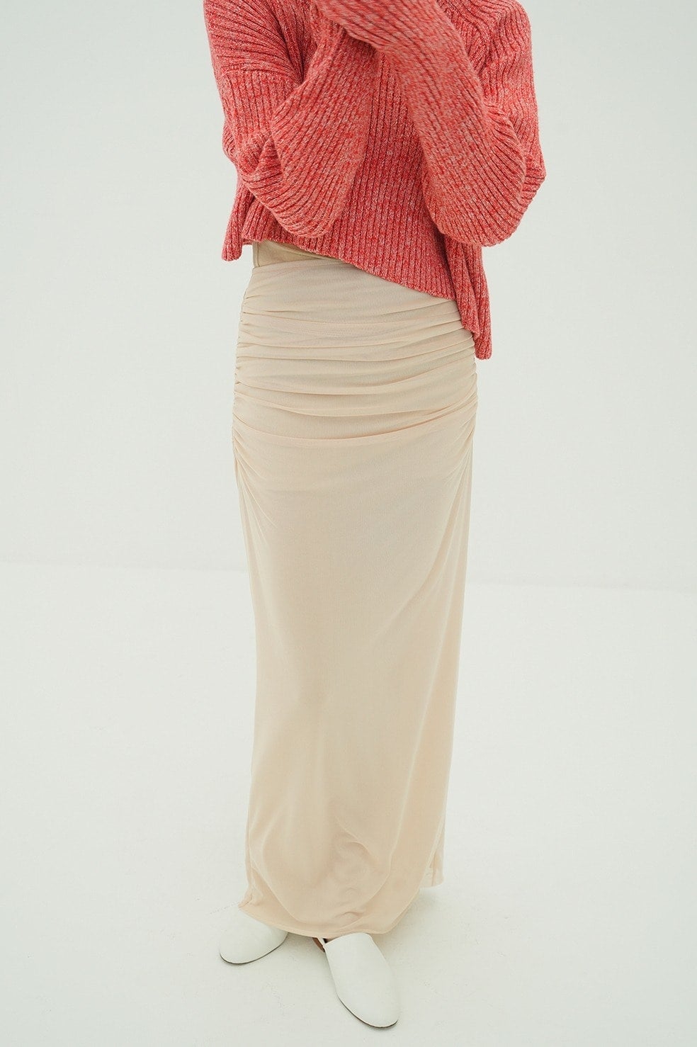 2WAY TULLE GATHERED SKIRT