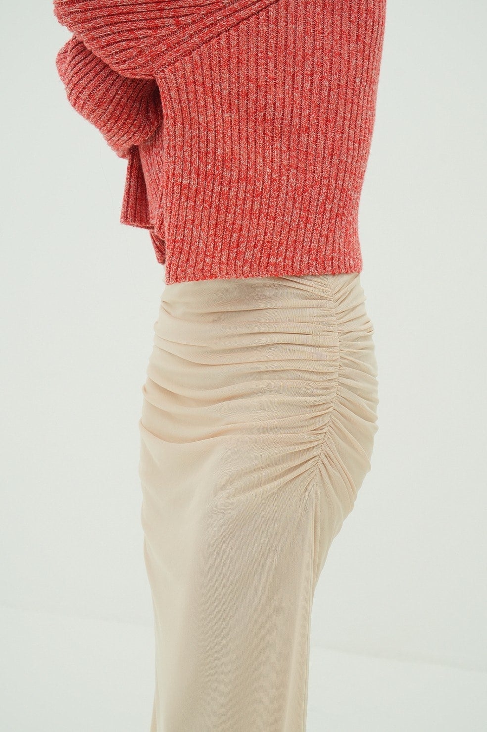 2WAY TULLE GATHERED SKIRT