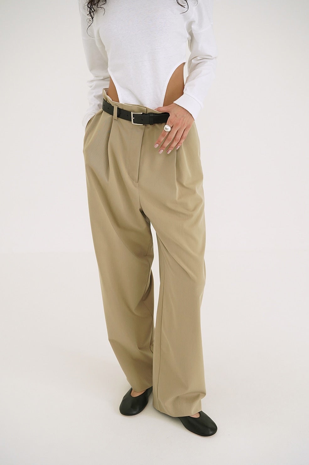 WAIST BELT DAD PANTS